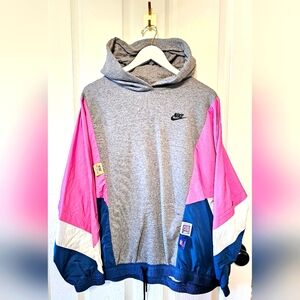 Nike Women's Icon Clash Multicolor Windbreaker Hoodie Oversized Sz Large